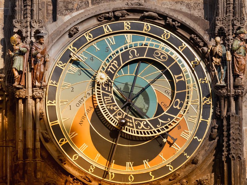 The-famous-astronomical-clock-in-Prague